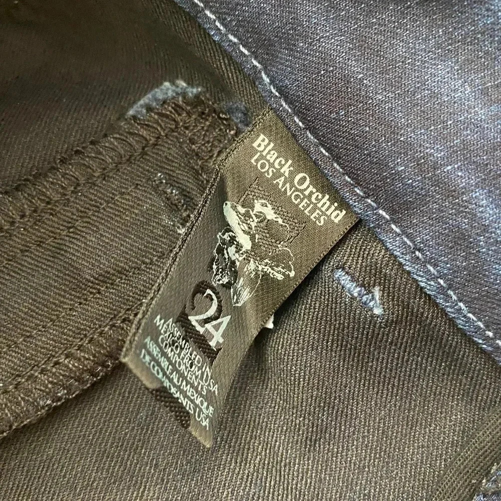 BLACK ORCHID Women's Zip Pocket Skinny Boot Cut Blue Jeans Sz 24 Denim NWT. - Picture 7 of 13